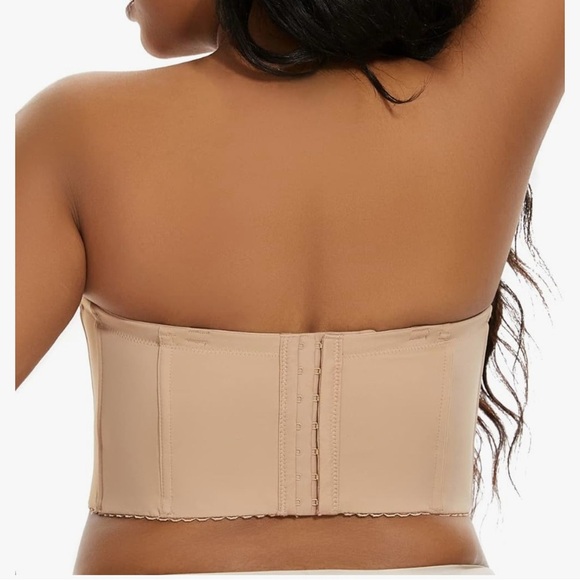 SEA BBOT Women Longline Strapless Bra Full Coverage Corset Bra Hide Back Fat 38C - Picture 2 of 9